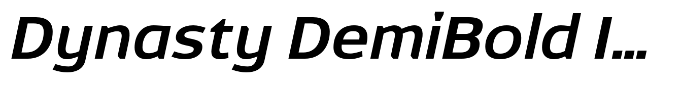 Dynasty DemiBold Italic